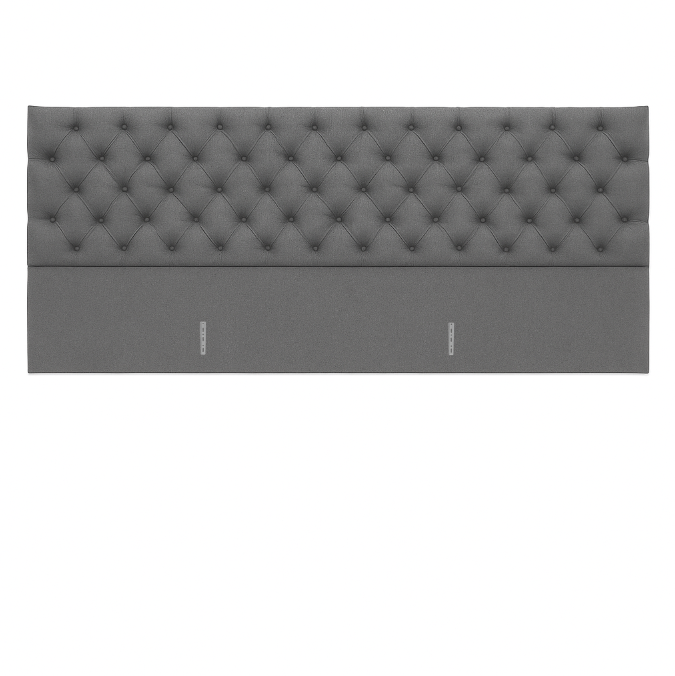 OP=OP 2-Delig Hoofdbord Yara 220 x 130 x 15 cm Antraciet afbeelding