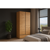 Kledingkast Crotone - Eiken - 2-Deurs met Lade