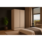 Kledingkast Crotone - Taupe - 2-Deurs met Lade