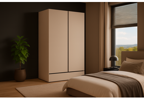 Kledingkast Crotone - Taupe - 2-Deurs met Lade