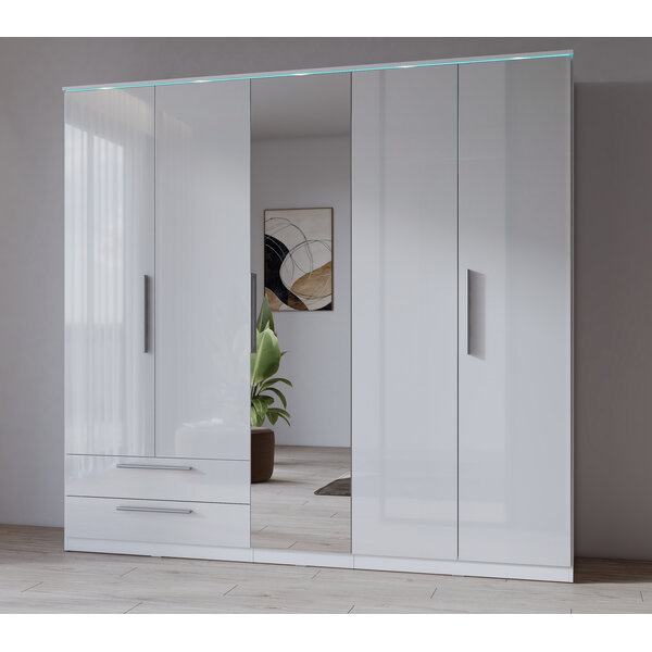 Home365 Kledingkast Nîmes – 5-Deurs incl. Spiegel - Wit