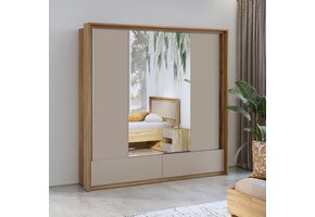 Kledingkast Imola - Eiken - 2-Deurs met Lades