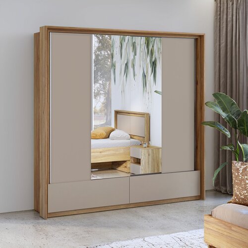 Kledingkast Imola - Eiken - 2-Deurs met Lades