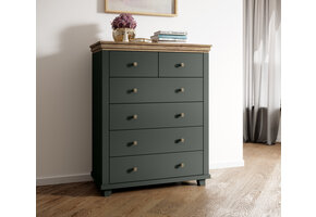 Ladekast Elvas - Donkergroen - 6 Lades