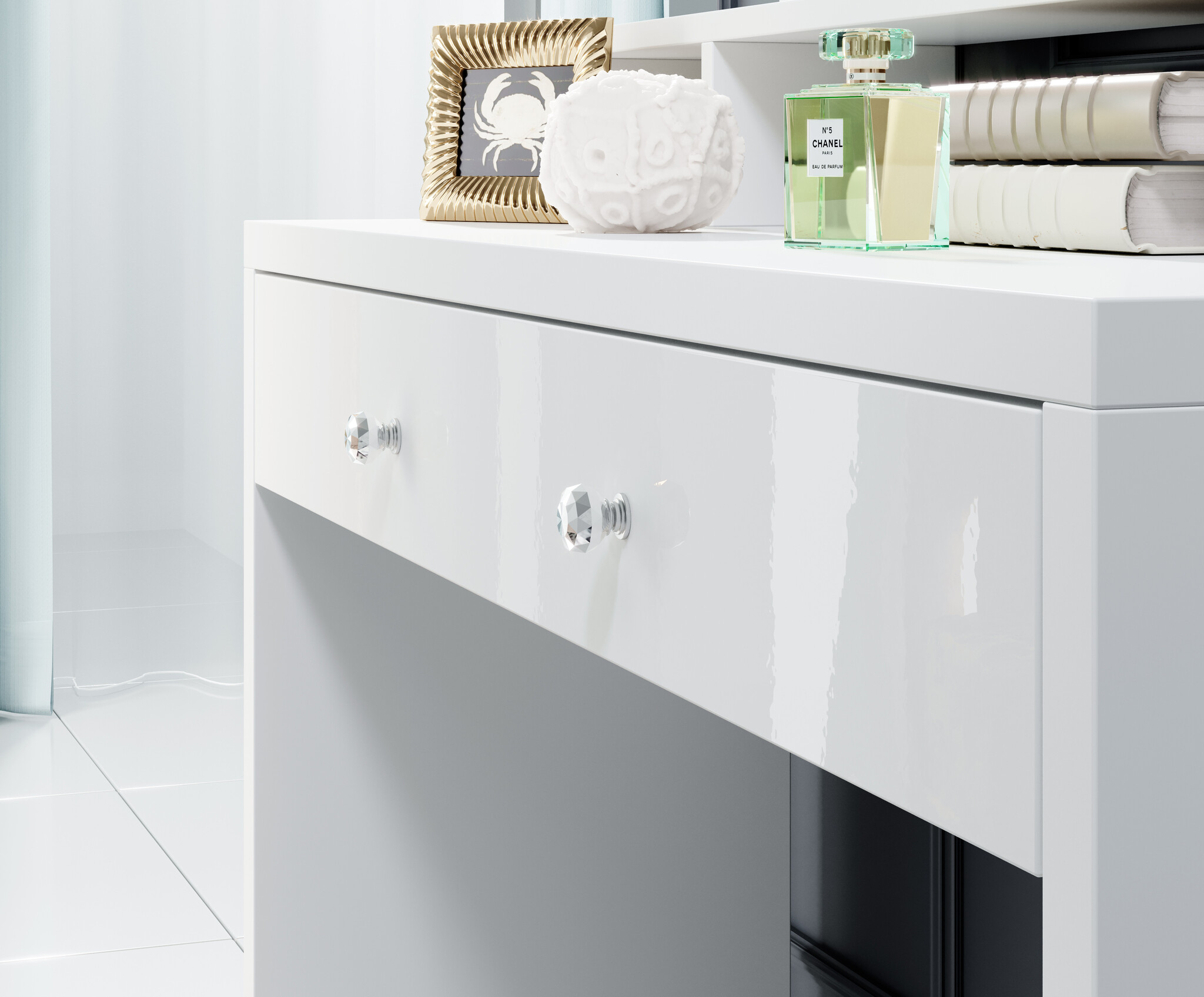 Kaptafel Ariana - Wit incl. Verlichting