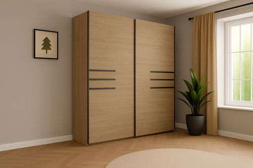 Kledingkast Vienna - Naturel - 2-Deurs