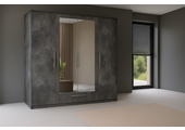 Kledingkast Nîmes – 4-Deurs incl. Spiegel - Marmer