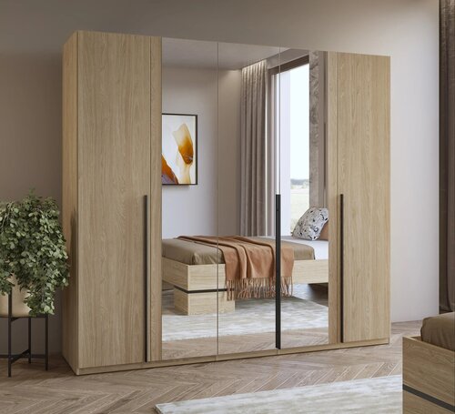 Kledingkast Vienna - Naturel - 5-Deurs