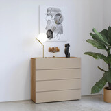 Ladekast Imola - Eiken - 4 Lades