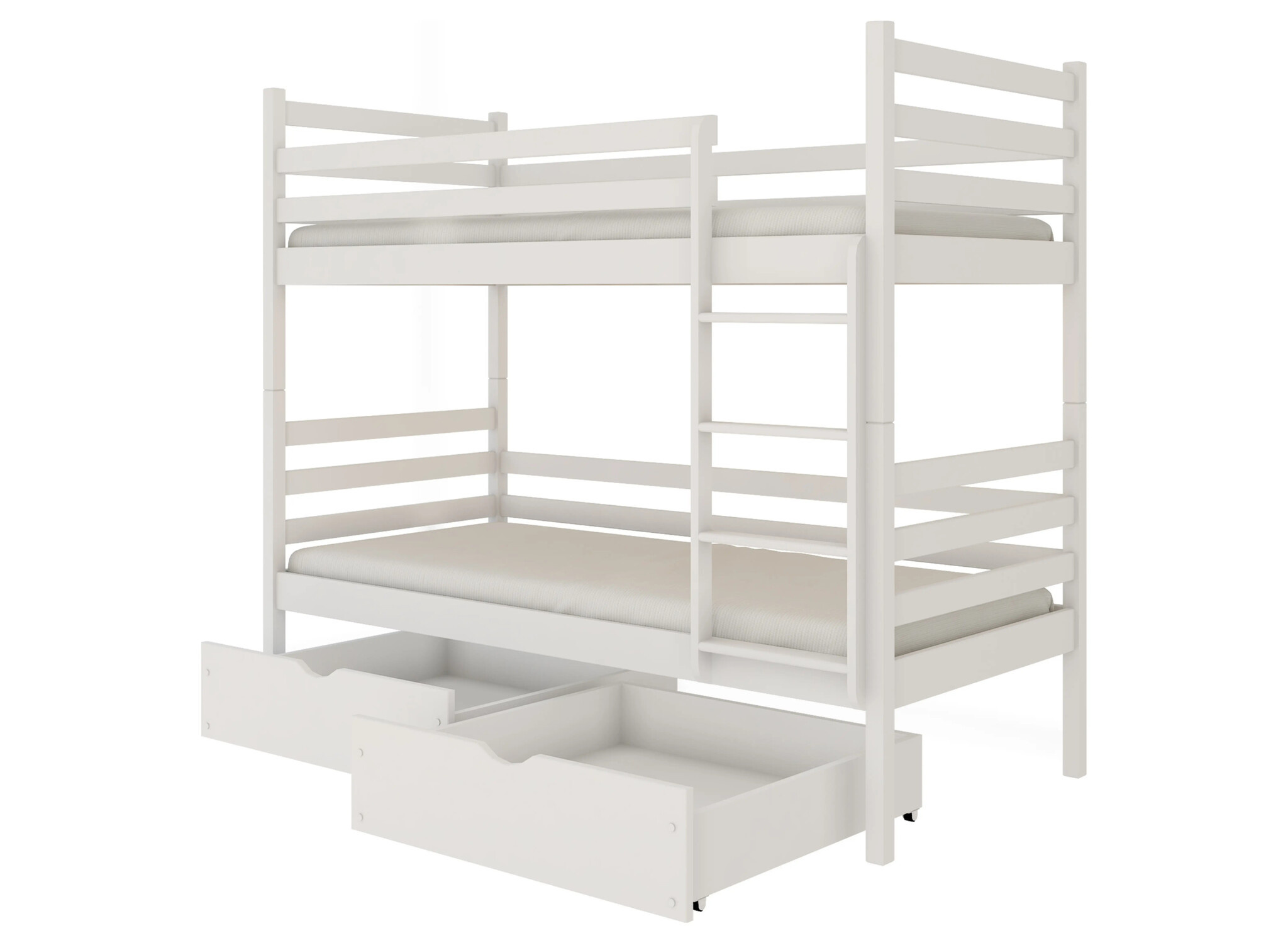 OP=OP Stapelbed met Lade Nino - 2-persoons 80 x 200 - Wit