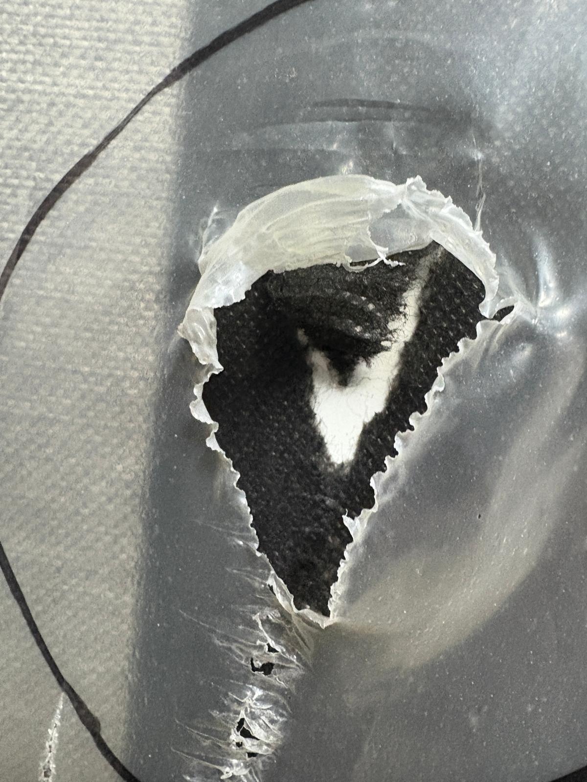 2dekans Opberg Boxspring Bloss 180 x 200 Grijs - Schade afdekdoek binnenzijde [niet zichtbare zijde]