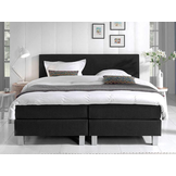 OP=OP Boxspring Basic 140x200 Stof Zwart - 2x 70x200 Matras