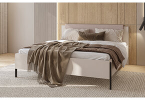 Houten Bed Jura - Taupe