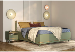 Houten Bed Skagen - Groen