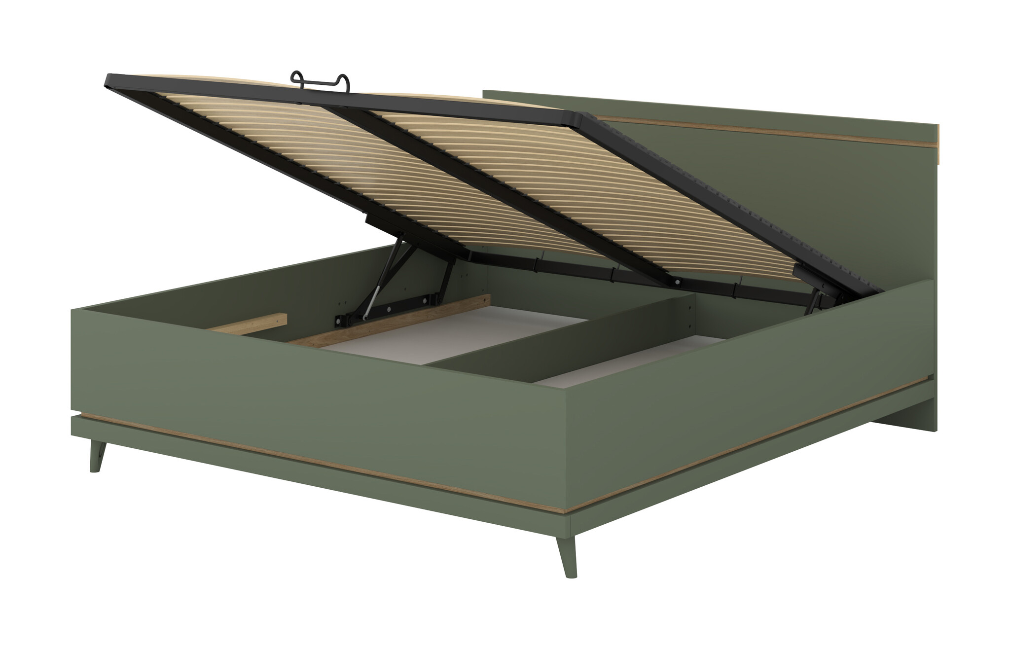 Houten Opbergbed Skagen - Groen