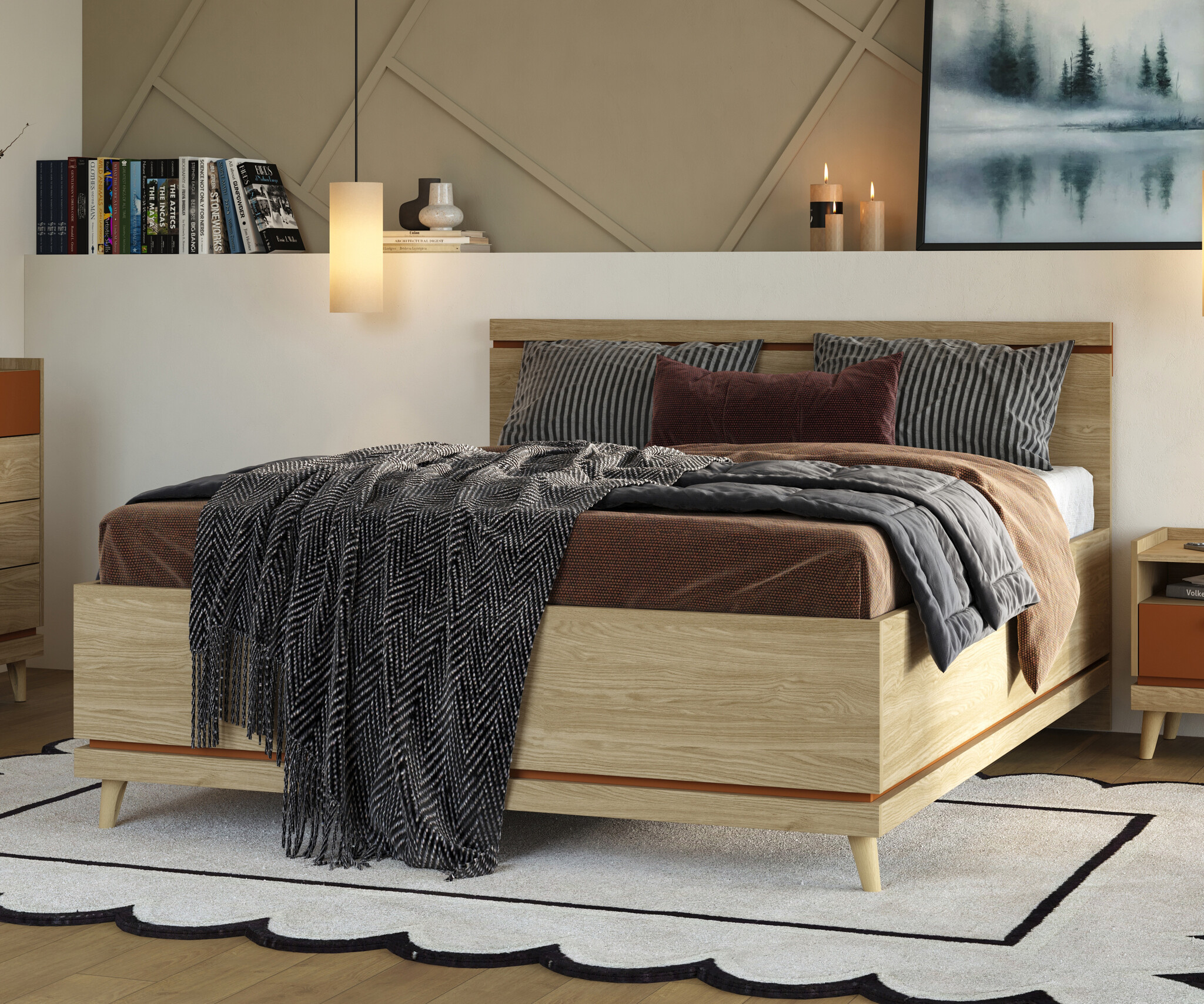 Houten Opbergbed Skagen - Eiken