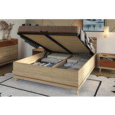 Houten Bed met Opbergruimte Skagen - Eiken