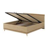 Houten Bed met Opbergruimte Skagen - Eiken