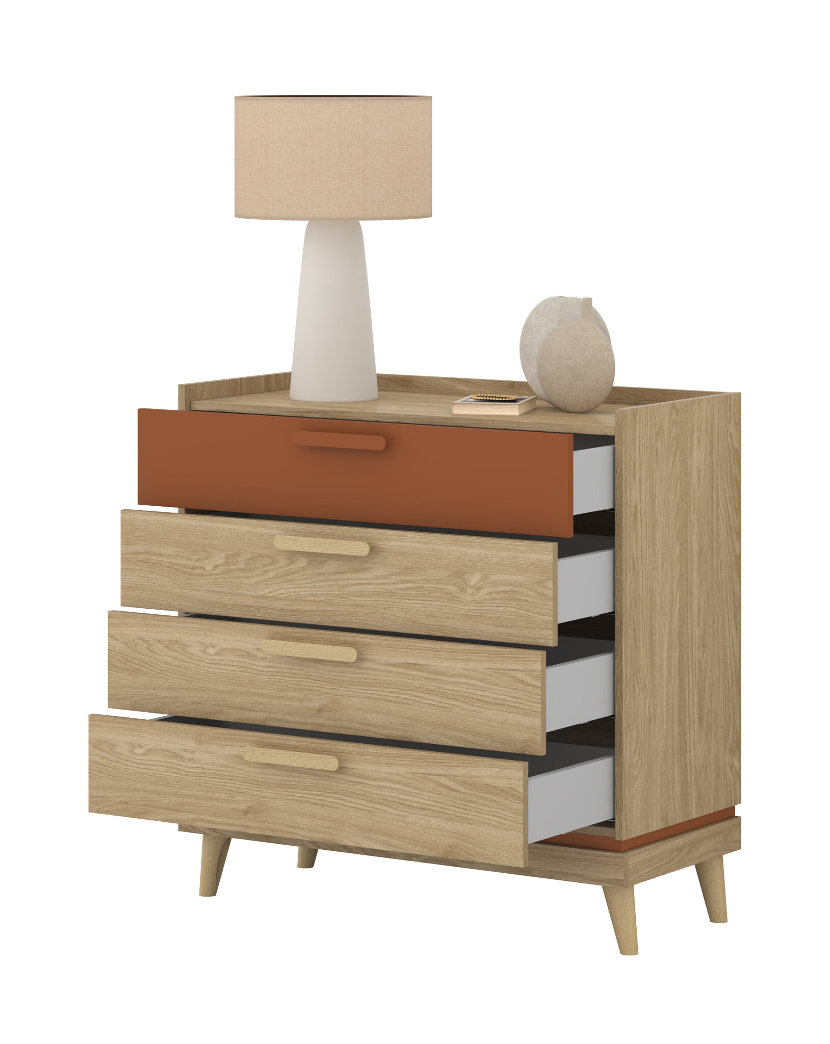 Ladekast Skagen - Eiken - 4 Lades