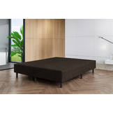 OP=OP Boxspring Basic 160 x 200 Velvet Antraciet- Verhoogde boxen -  Zonder Matras  - Zonder Hoofdbord