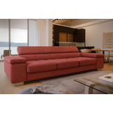 2dekans Slaapbank Sem Sofa | Zitbank - Velvet Roze/Rood (Niet in originele verpakking)