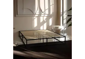 2dekans Bedframe Metaal Zwart 90 x 200  (Verpakking kapot-Kans op schade)