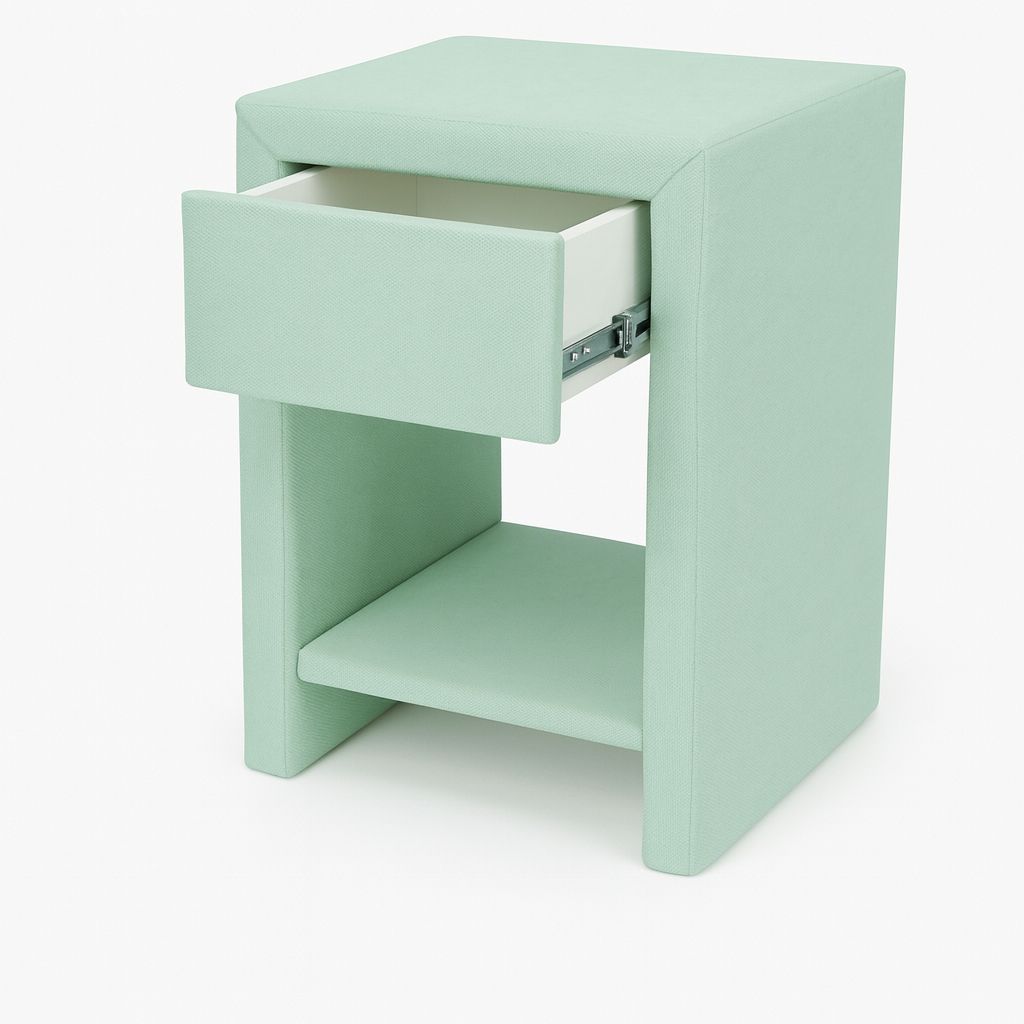 ACTIEDEAL Hocker met 1 lade Mintgroen