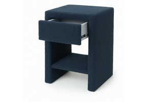 ACTIEDEAL Hocker met 1 lade Teddy Donkerblauw