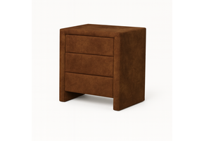 2dekans Hocker met 3 lades Suede Cognac (Niet in originele verpakking)