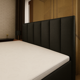 OP=OP Hoofdbord Monza 160 x 120 Skai Zwart