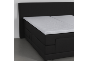 OP=OP Hoofdbord Glad Luxe 110 x 105 x 15 Skai Zwart