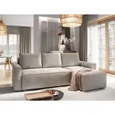 2dekans Slaapbank met opbergruimte Pom | U-bank Donker Creme (Niet in originele verpakking)