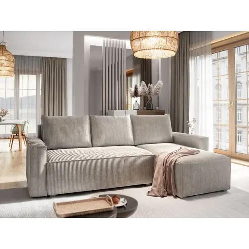 2dekans Slaapbank met opbergruimte Pom | U-bank Donker Creme (Niet in originele verpakking)