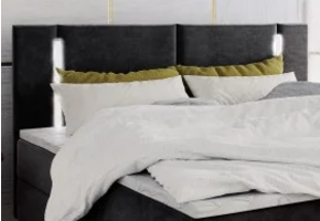 2dekans Hoofdbord Alba 140 x 100 Zwart - (Led lampen defect)