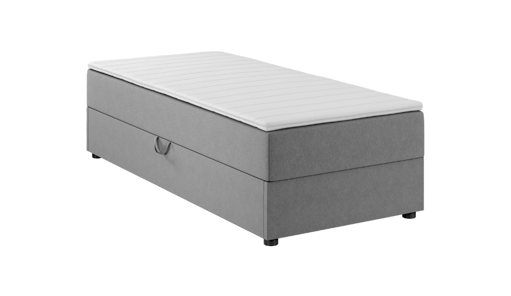 2dekans Opberg Box Rechts 90 x 200 Grijs - incl. Matras - (Niet in originele verpakking)