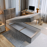 OP=OP Opbergboxspring Levi 90 x 200 Beige