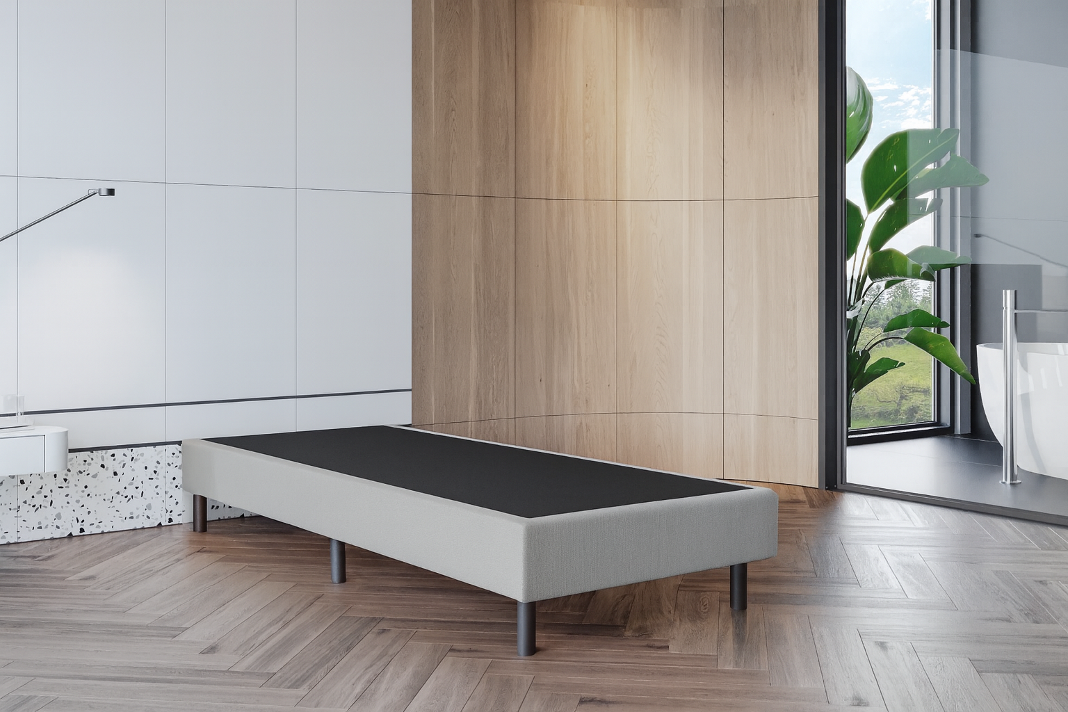 2dekans Vaste Boxspring Box Zonder Matras 80 x 200 Grijs - Niet in originele verpakking