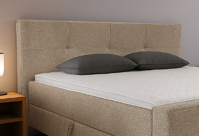 OP=OP Hoofdbord Bombeer180 x 106 - Beige