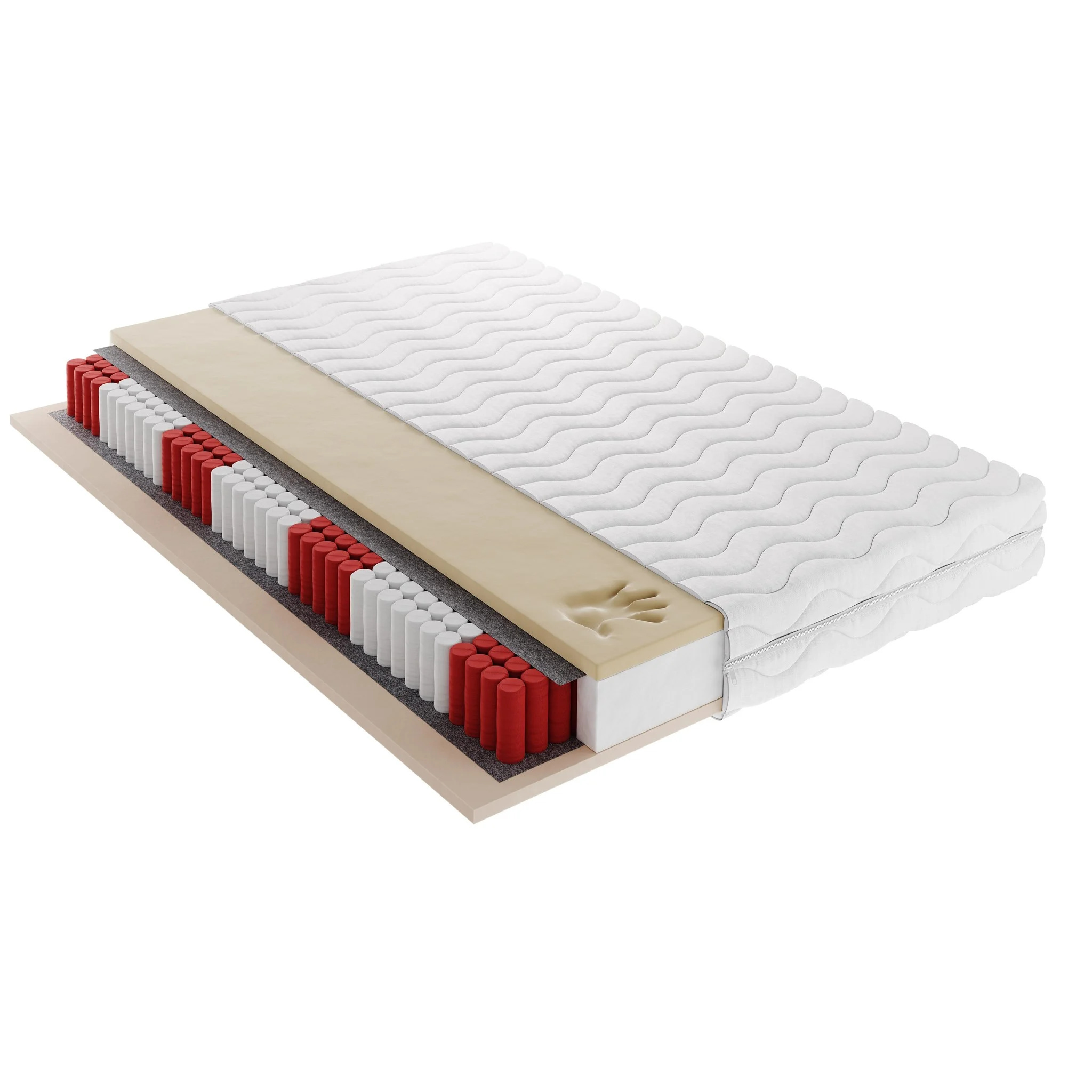 OP=OP Pocketvering 500 m2 Traagschuim 25 cm - 140 x 190