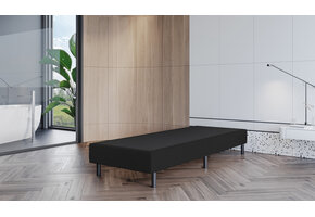 2dekans Boxspring Box - 70 x 200 - Skai Zwart - [Stofschade zijkant]