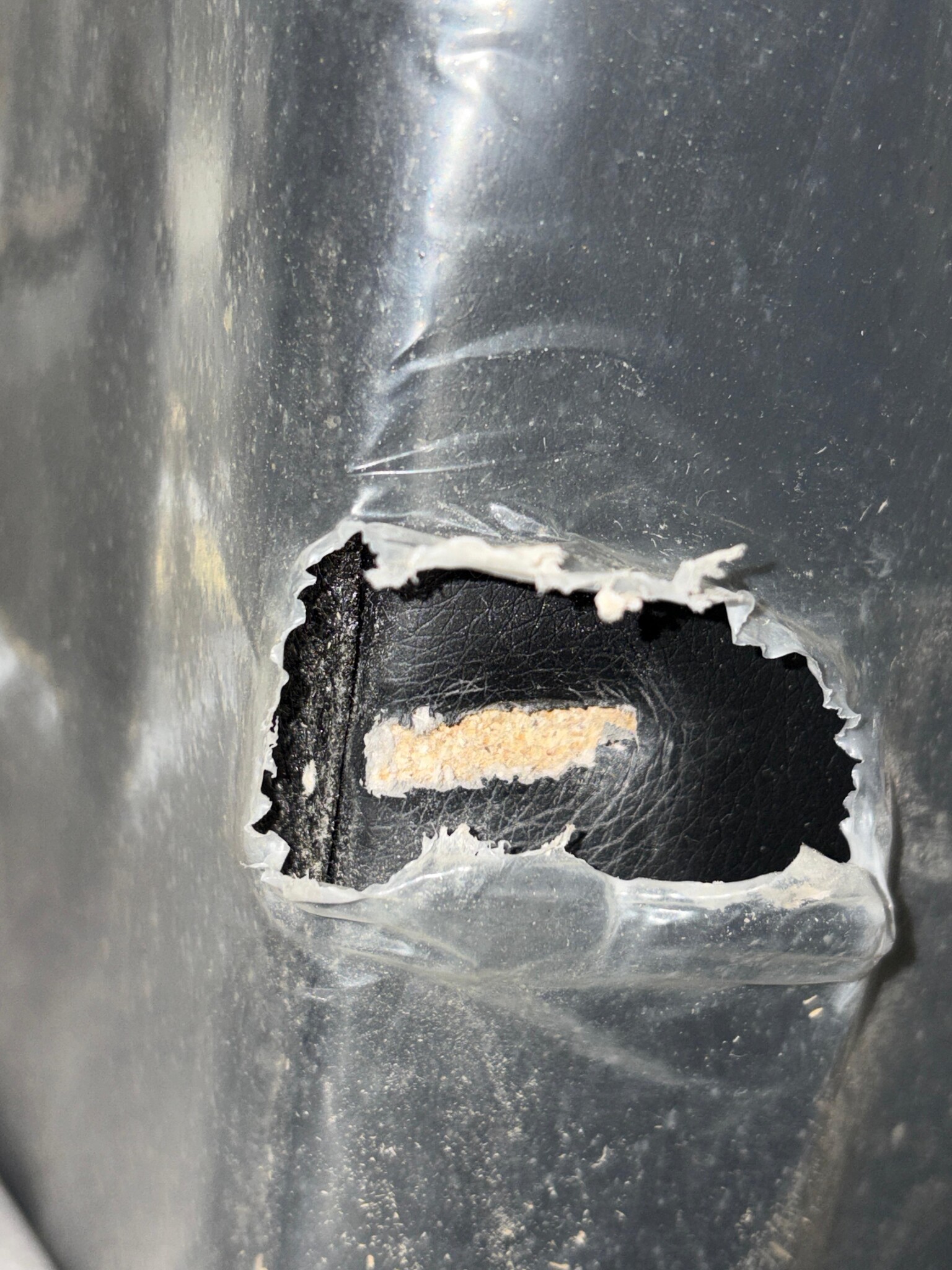 2dekans Boxspring Box - 70 x 200 - Skai Zwart - [Stofschade zijkant]