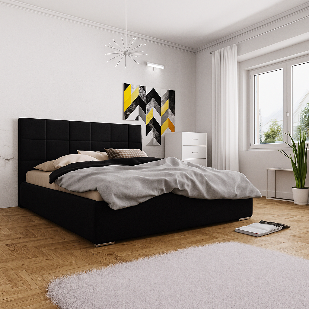 OP=OP Opbergbed Levi - 160 x 200 - Zwart