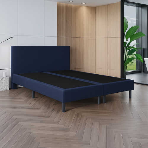 OP=OP Boxspring Zonder Matras 180 x 200 Velvet Blauw