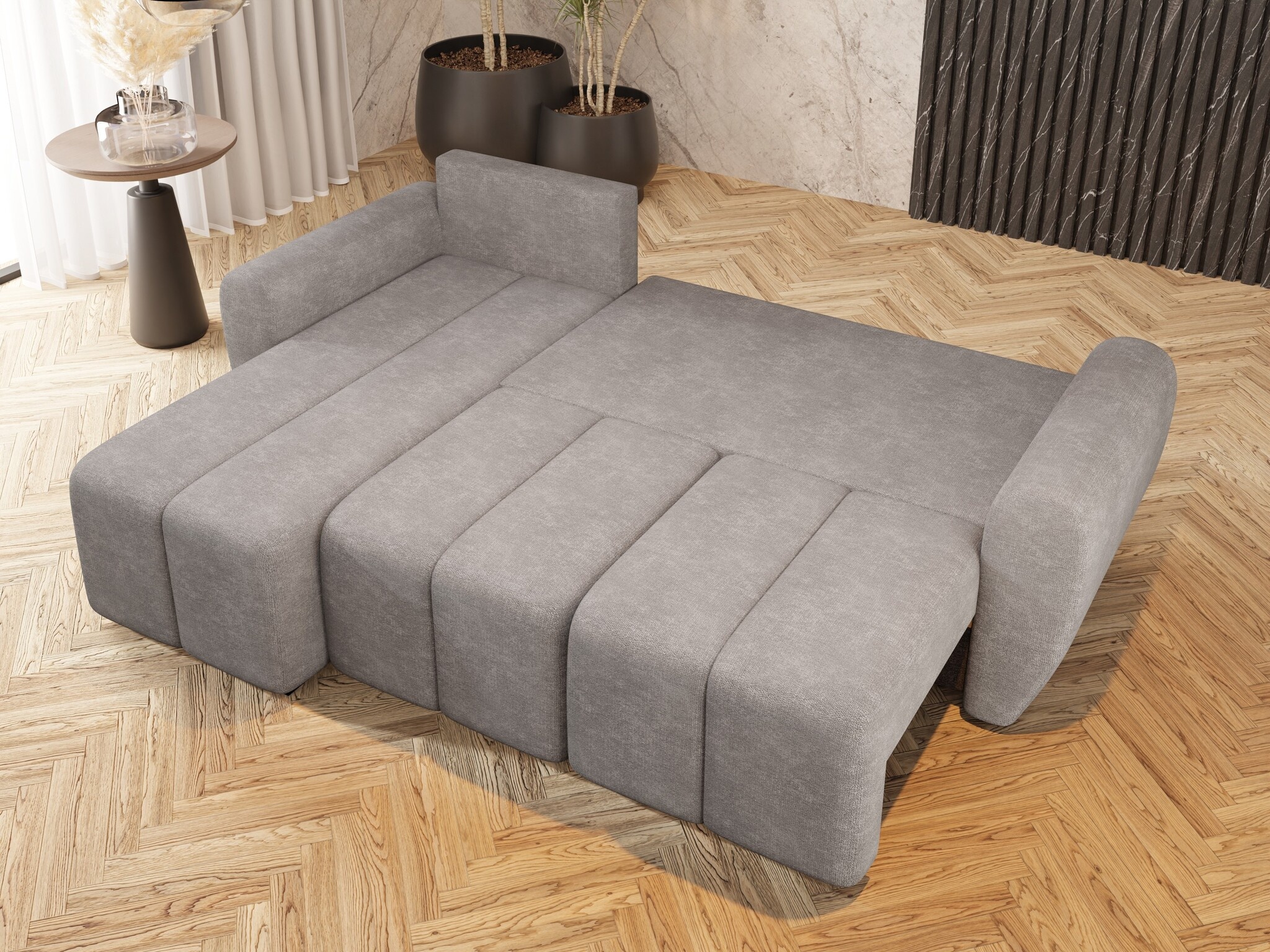 2dekans Slaapbank met opbergruimte Max | Zwart - L-Hoekbank - Links (Niet in originele verpakking)