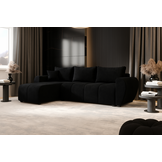 2dekans Slaapbank met opbergruimte Max | Zwart - L-Hoekbank - Links (Niet in originele verpakking)
