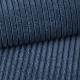 2dekans Hoekbank Karlo Ribstof Blauw - Universeel - Slaapbank met opbergruimte [Niet in originele verpakking]