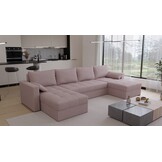 OP=OP U-Bank Kos U -Slaapbank met opbergruimte - Roze