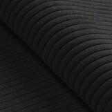 2dekans Hoekbank Karlo Ribstof Zwart- Universeel - Slaapbank met opbergruimte [Niet in originele verpakking]