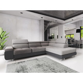 OP=OP Slaapbank met opbergruimte Sem - Hoekbank Links - Donkerbeige