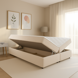 OP=OP Opberg boxen 180 x 210 Beige - Zonder hoofdbord